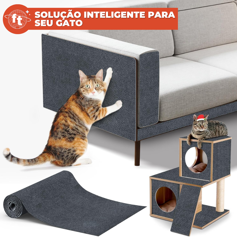 Tapete 30cm cobrindo braço de sofá ou canto